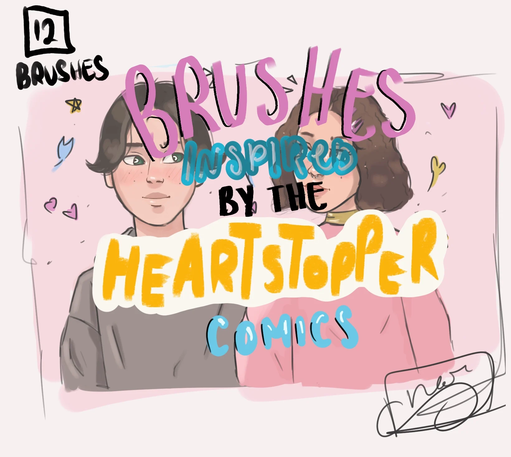 Heartstopper Brushes for Hipaint and Infinite Painter by Chloe - Desenho e  Ilustração